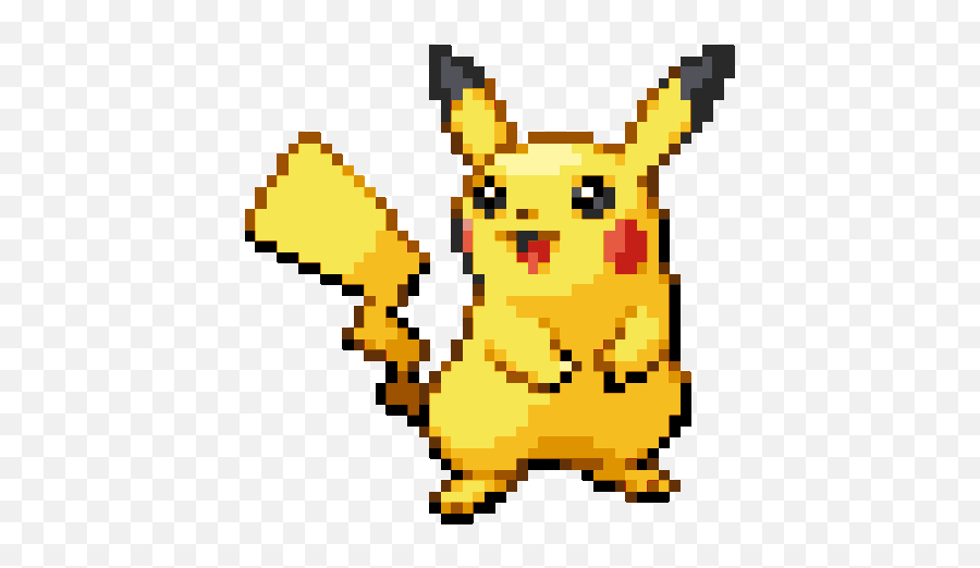 Pikachu Lightning Bolt Clipart - Pikachu Pixel Png Emoji,Pikachu Emoji Text