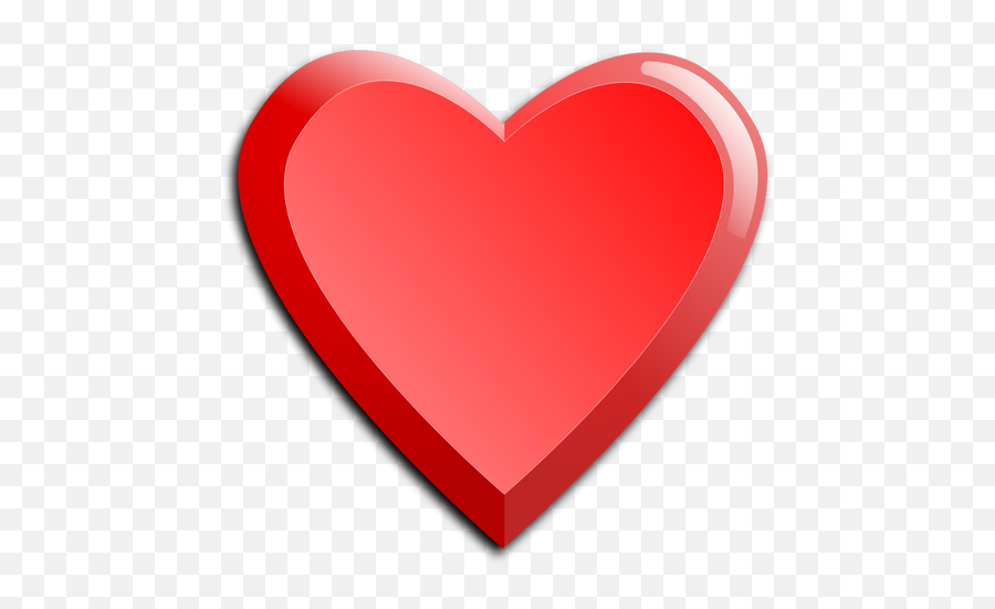 Vector Image Of Thick Red Heart Icon - Heart Emboss Emoji,Double Hearts Emoji