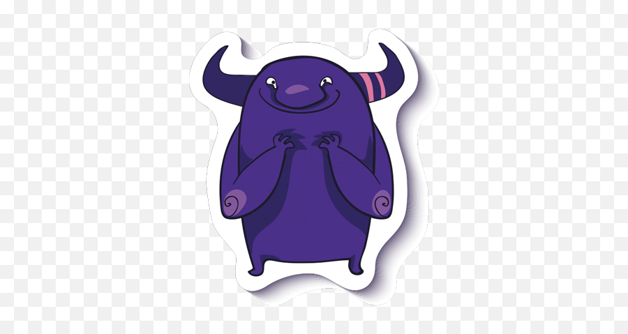 Crazy Purple Monster - Stickers For Imessage By Edb Group Vector Graphics Emoji,Purple Monster Emoji