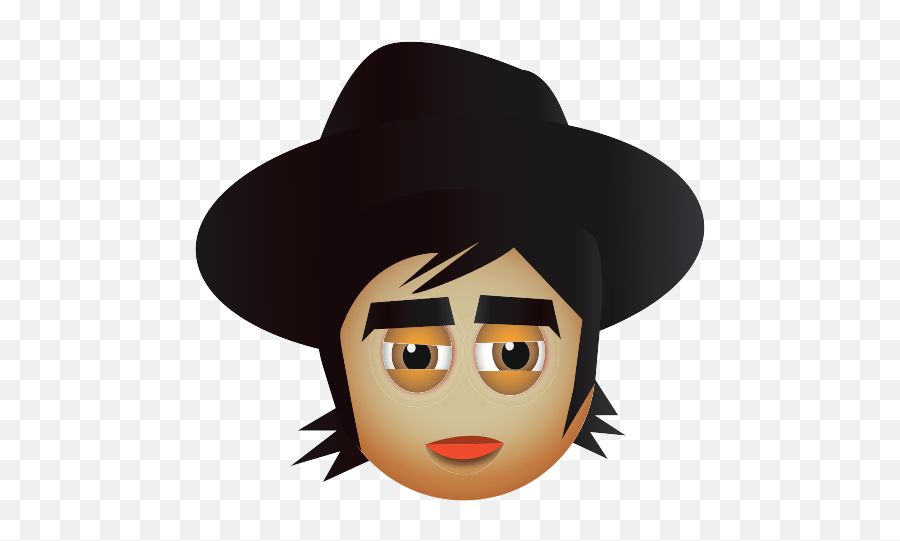 Pete Doherty Emoji Emojis Emo Face - Cartoon,Sombrero Emoticon