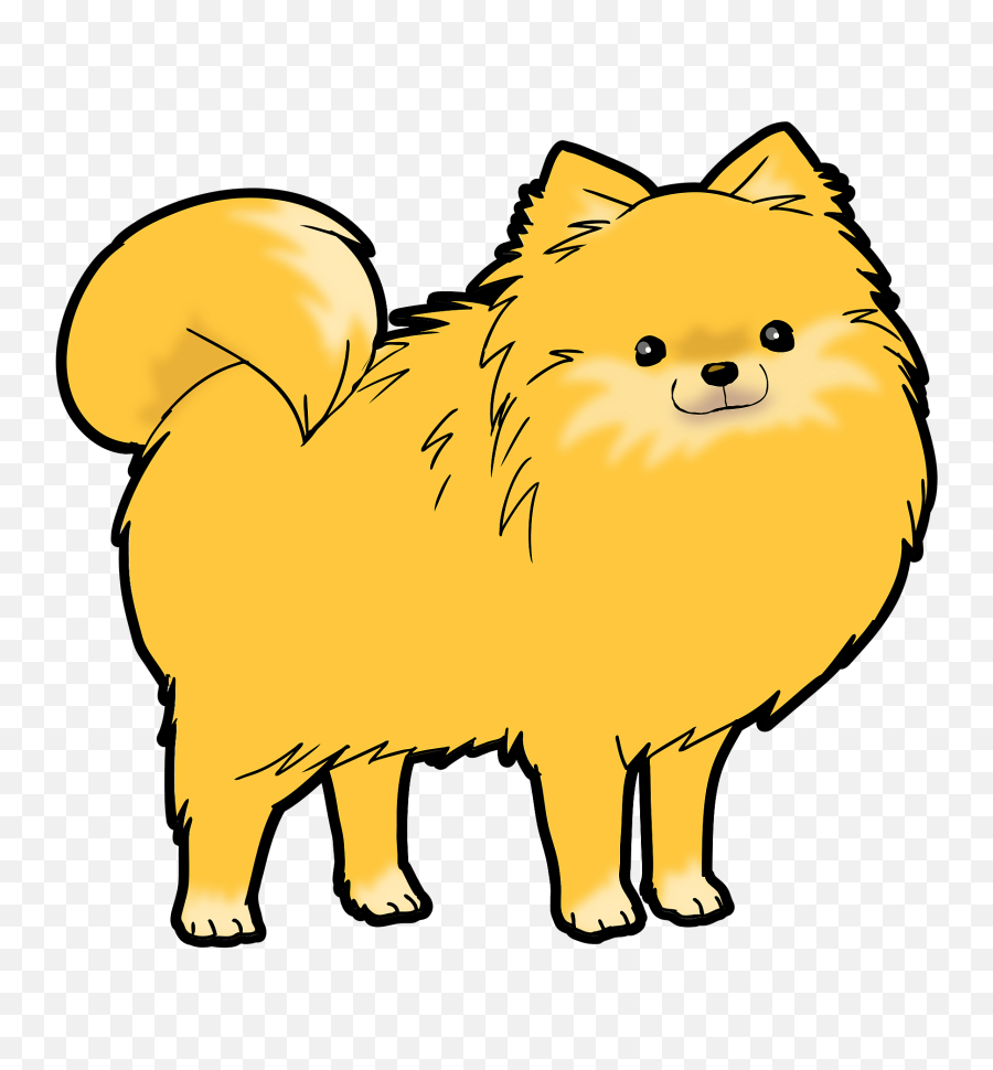 Pomeranian Dog Clipart - Pomeranian Clipart Emoji,Down Dog Emoji