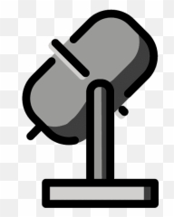 Studio Microphone Emoji Clipart - Microfono Radiofonico