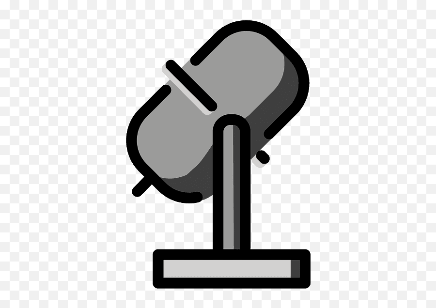 Studio Microphone Emoji Clipart - Emoji Microfono Radiofonico,Mic Emoji