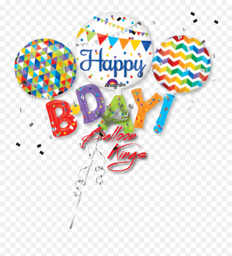 Multi Balloon Happy Birthday - Multi Balloon Happy Birthday Emoji,Happy Birthday Emoji Text