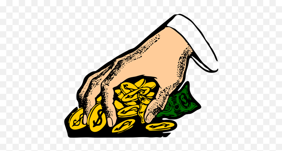 Hand Grabbing Money Vector Illustration - Grab Clip Art Emoji,Money Bags Emoji