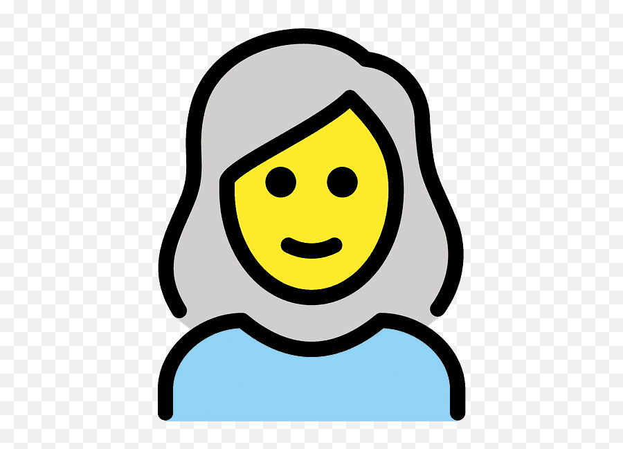 White Hair Emoji Clipart - Frau Clipart,White Person Emoji