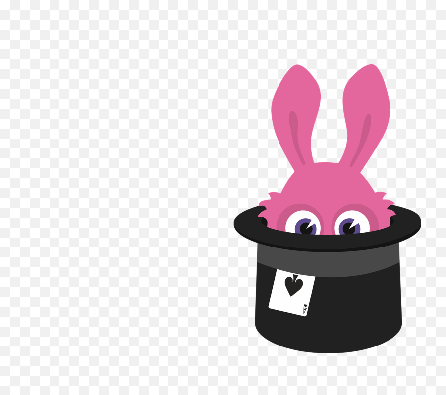 Hat Magic Rabbit Free Vector Graphics - Rabbit Hat Magic Png Emoji,Bunny Ears Emoji