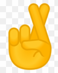 Crossed Fingers Emoji - Crossing