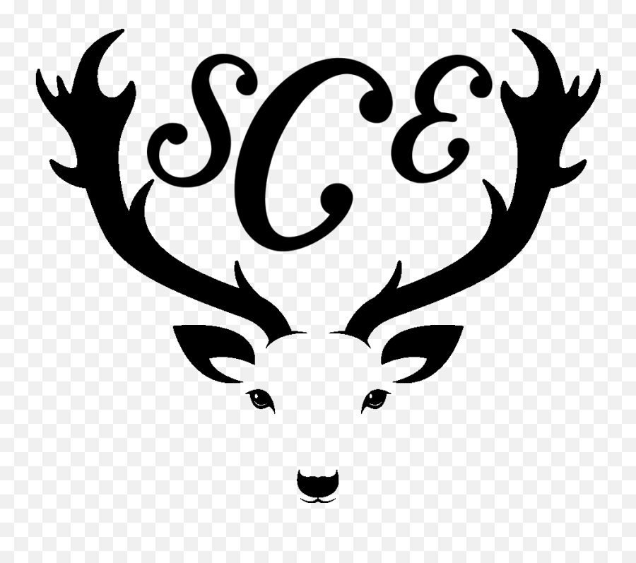 Antler Monogram - Monograms Antlers Emoji,Deer Hunting Emoji