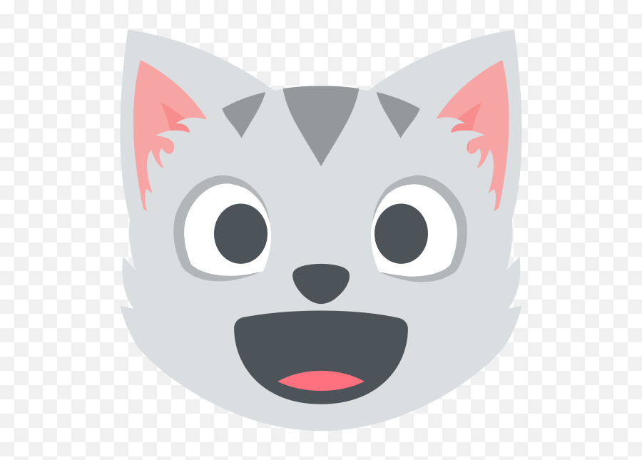 Emojione 1f63a - Cat Face Cartoon Open Mouth Emoji,Weary Emoji