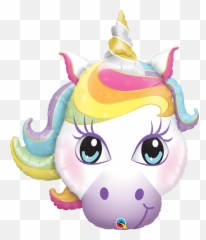 Jumbo Magical Unicorn Mylar Balloon - Qualatex Unicorn Emoji,38 New Emojis