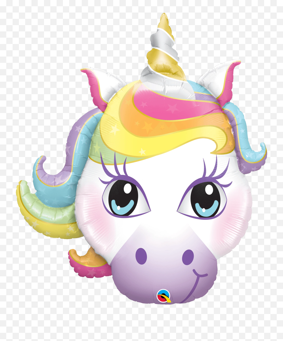 Jumbo Magical Unicorn Mylar Balloon - Qualatex Unicorn Emoji,38 New Emojis