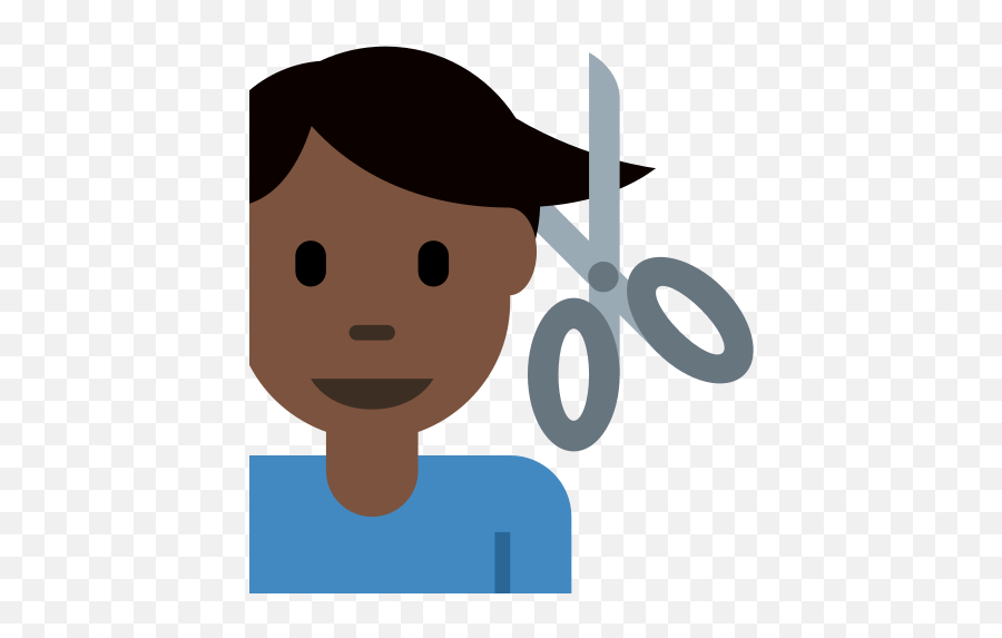 Emoji With Dark Skin Tone Meaning - Emoji Cortando O Cabelo,Emoji Haircut