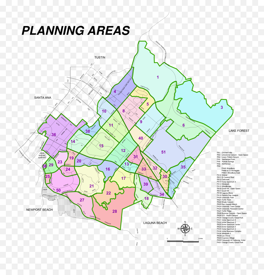 Map Of Planning Areas Irvine Ca - Irvine Planning Area Emoji,Emoji 2 Los Angeles