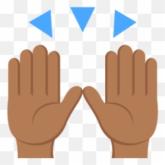 Person Raising Both Hands In Celebration Medium Dark Skin - Raising Hands Emoji Transparent,Celebration Emoji