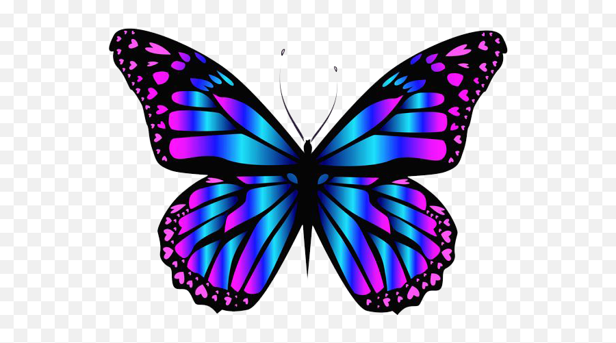 Butterfly Emoji Png 7 Png Image - Blue And Purple Butterfly Png,Butterfly Emoji