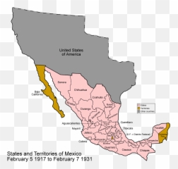 Mexico 1917 To 1931 - Map Of Emoji
