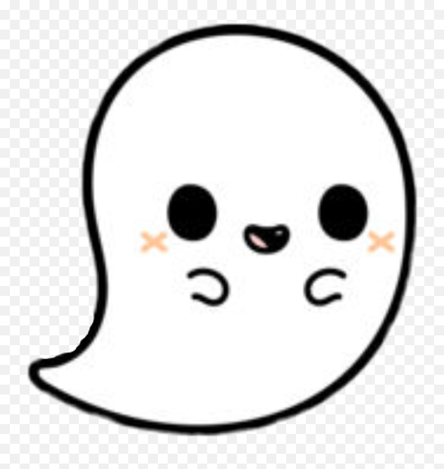 Download Ghost Cute Png Image With No Background - Cute Spooky Ghost Emoji,Ghost Emoji Png