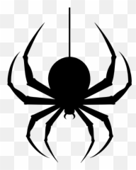 Spider Hanging From String Sticker - Clipart Transparent Background Emoji