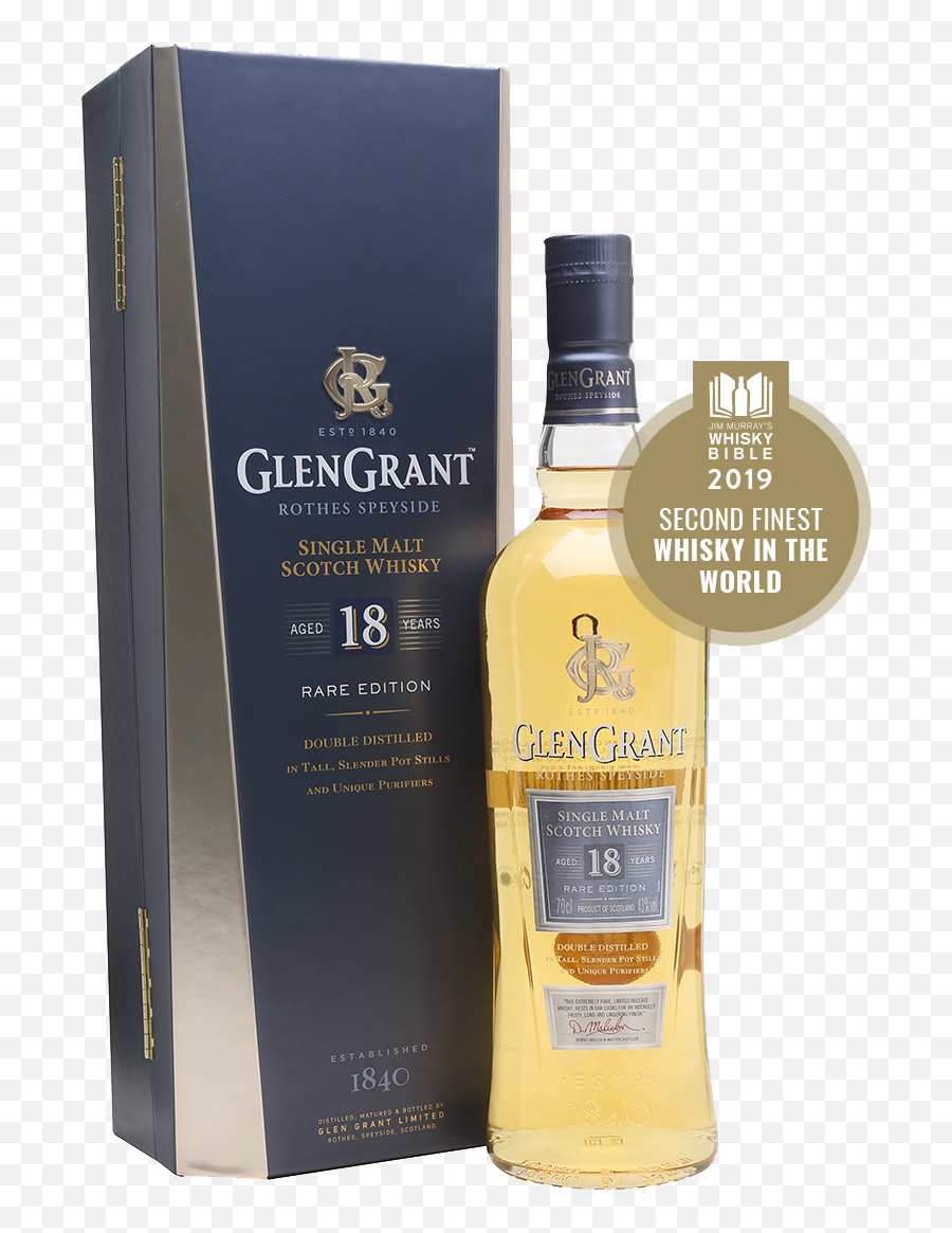 Glen Grant 18 Year Old Speyside Single Malt Scotch Whisky Distillery Bottling 100cl 43 - Glen Grant 18 Year Old Emoji,Whiskey Emoji