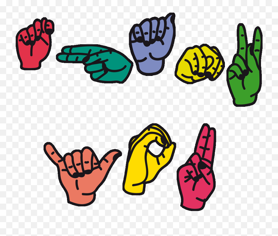 Asl Thank You Clipart - Thank You In Sign Language Clipart Emoji,Asl Emoji