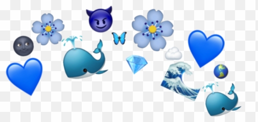 Iphone Blue Emoji Filter - Heart