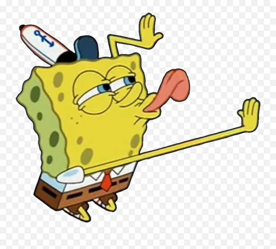 Trending Licking Stickers - Spongebob Lick Transparent Emoji,Emoji Licking