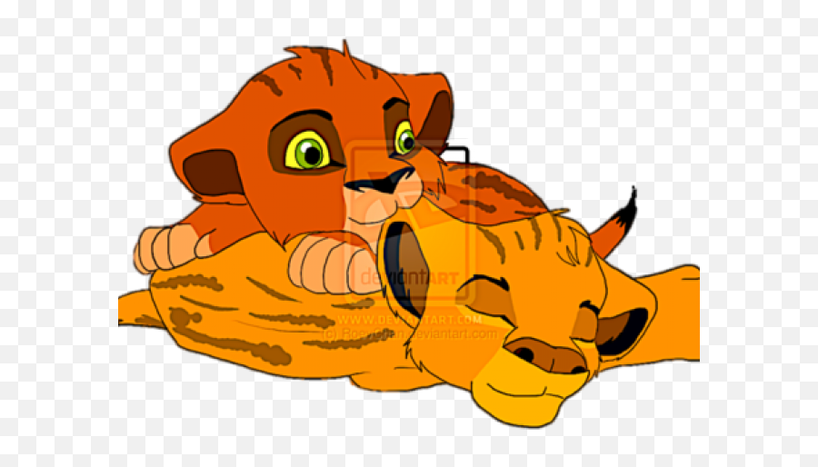 Mufasa And Scar Clipart - Scar With Mufasa Baby Emoji,Scar Emoji