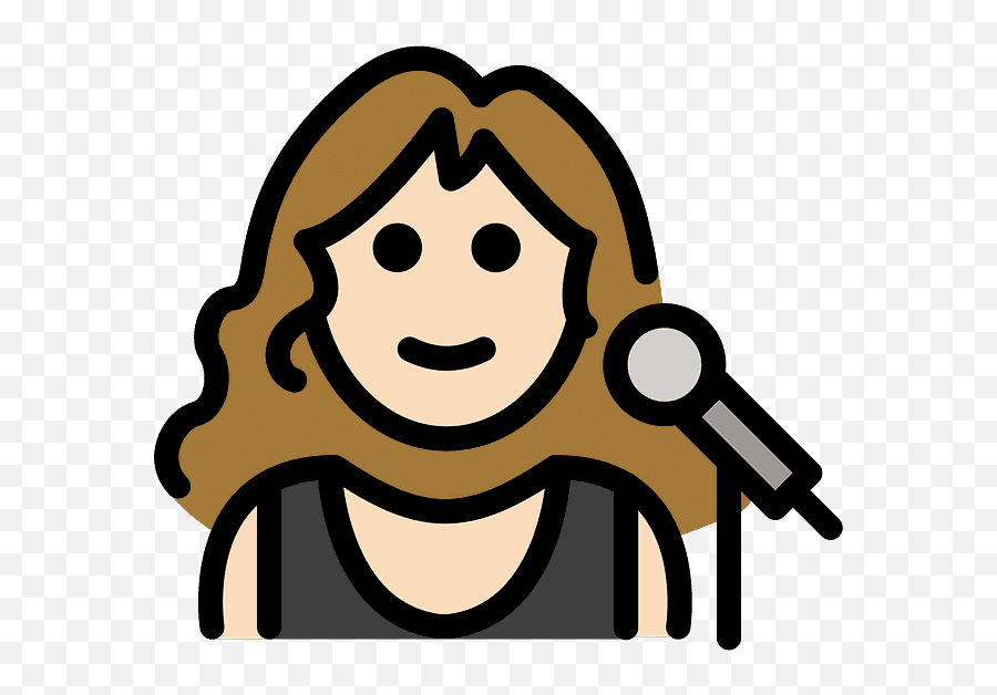 Download Woman Singer Emoji Clipart - Hombre Cantante Animado,Chevron Emoji