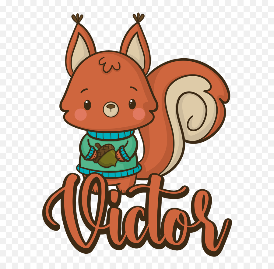 Squirrel And Acorn Illustration Sticker - Happy Emoji,Squirrel Emoji