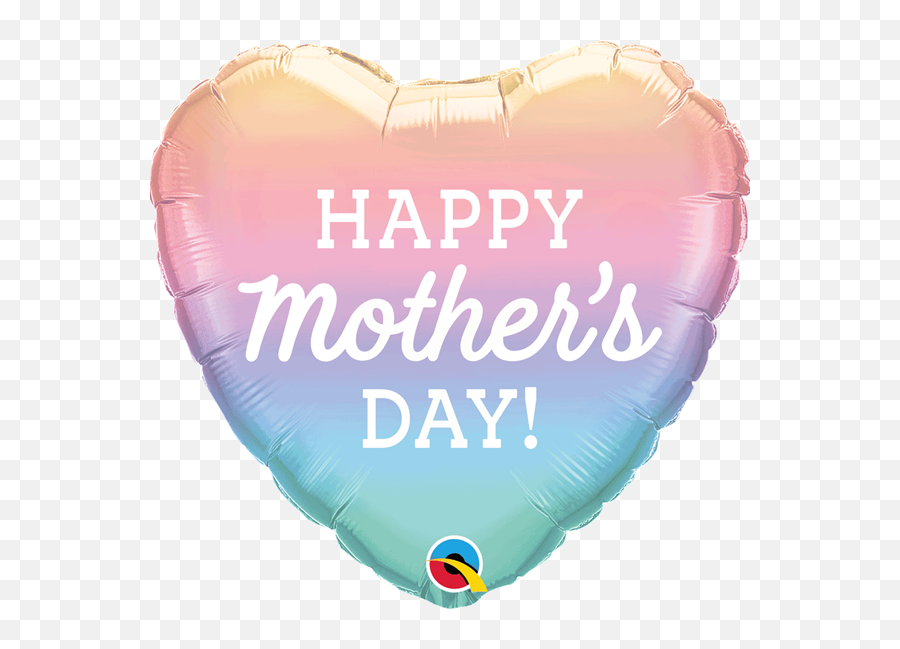Motheru0027s Day Pastel Ombre 18 Heart Foil Balloon - Day Emoji,Caribbean Flag Emoji