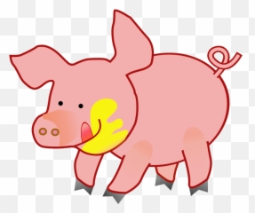 Httpsfreesvgorgyellow - Ribbonvector 05 20141024t0200 Pig Clip Art Emoji,Leaf Pig Emoji