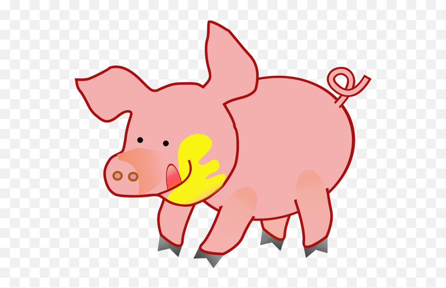 Httpsfreesvgorgyellow - Ribbonvector 05 20141024t0200 Pig Clip Art Emoji,Leaf Pig Emoji