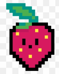 Pixilart - The cute and petite strawberry by Leafya Pixel Art Nft Emoji