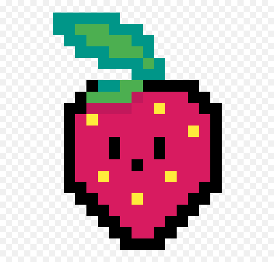 Pixilart - The Cute And Petite Strawberry By Leafya Pixel Art Nft Emoji,Strawberry Emoticon