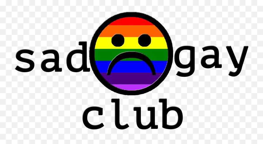 Sad Gay Club Tee - Circle Emoji,Gay Emoticon