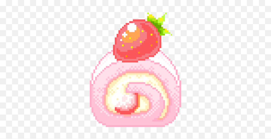 Melanie Martinez Strawberry Shortcake - Pixel Food Gif Transparent Emoji,Shortcake Emoji