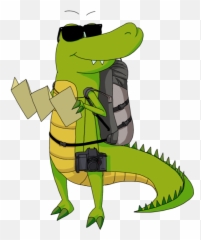 Crocodile Clipart Adaptation - Cartoon Emoji