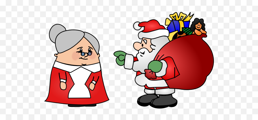 Santa Claus And His Wife - Animated Transparent Santa Claus Emoji,Dancing Santa Emoticon