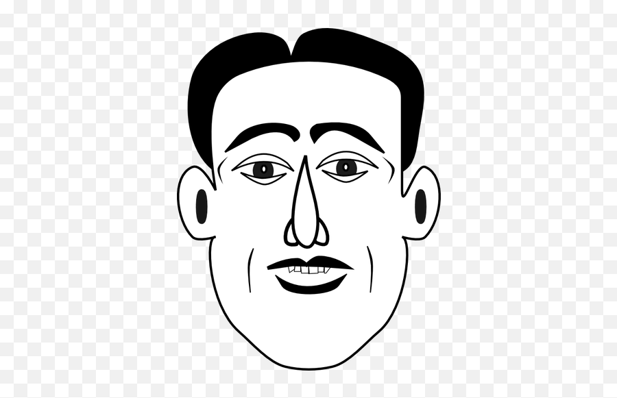 Ilustração Em Vetor Homem Caricatura - Clipart Small Mouth Emoji,Emotion Para Face