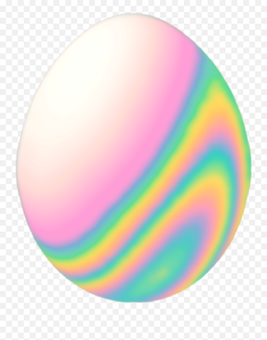 Egg Emoji Easter Holo Holographic Holo - Circle,Egg Emoji