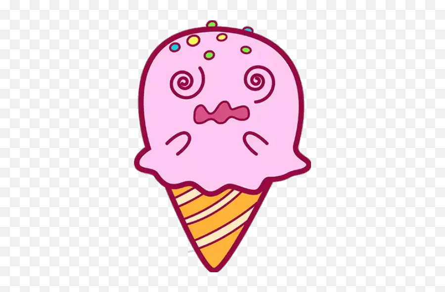 Ice Cream Emoji Whatsapp - Crying Ice Cream Cartoon,Ice Emoji
