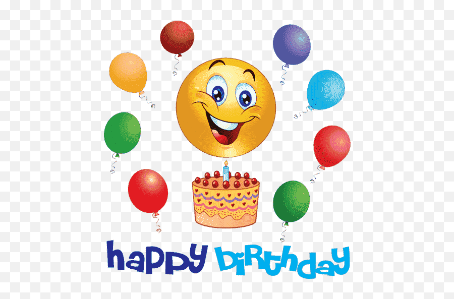 Happy Birthday Emoji Transparent Png - Smiley Happy Birthday Emoji,Emoji Party