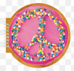 Peace Donut Chocolate Scented Notebook - Circle Emoji,Doughnut Emoji