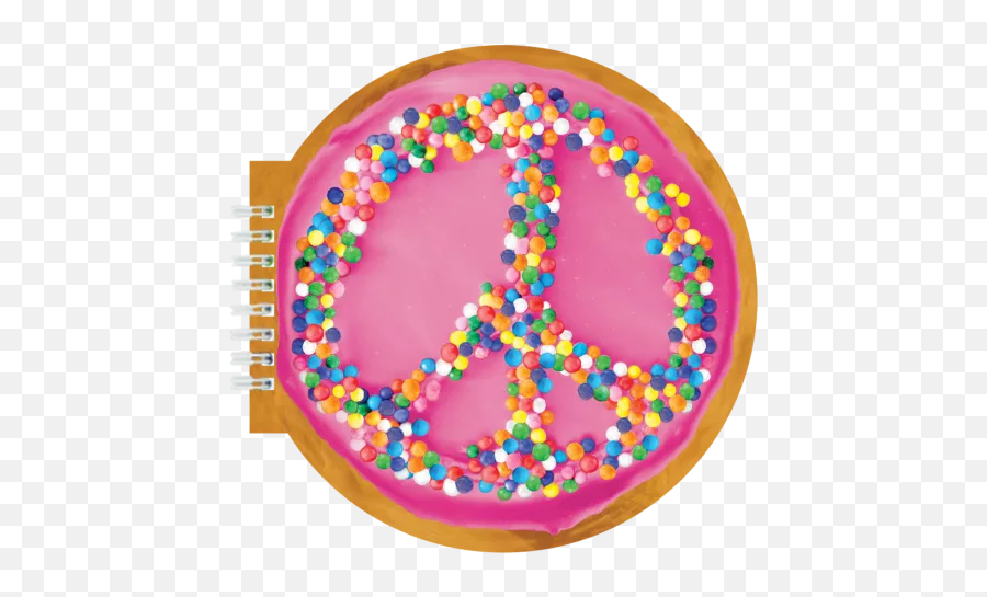 Peace Donut Chocolate Scented Notebook - Circle Emoji,Doughnut Emoji