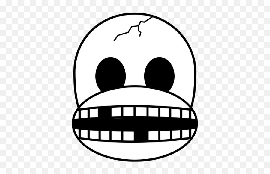 Cracked Skull - Monkey Cartoon Skull Emoji,Emojis