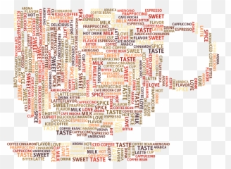 No Taste Clipart - Word Art With Cafe Emoji
