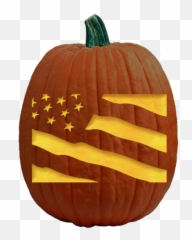 Pumpkin Carving Stencils American Flag - Emoji