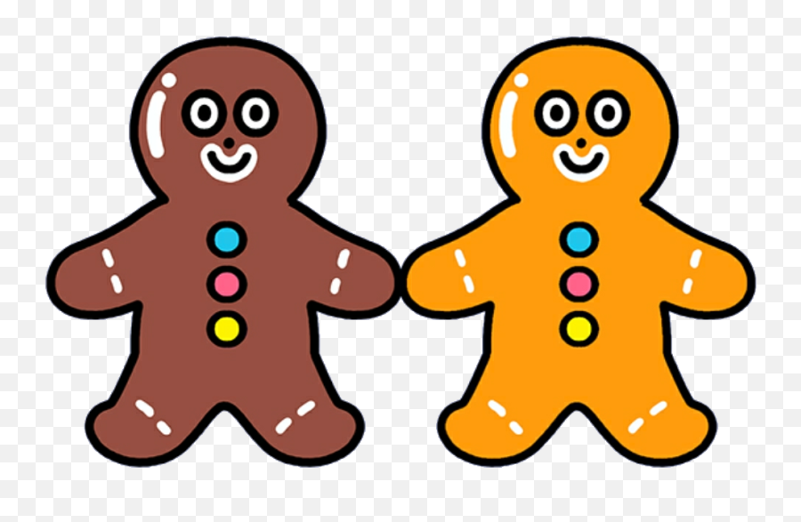 Gingerbread Gingerbreadman Mochi Kawaii Cute Softbot - Clip Art Emoji,Gingerbread Emoji