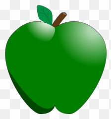 Green Apple Clipart - Cartoon Apple Fruit Png Emoji,Green Apple Emoji